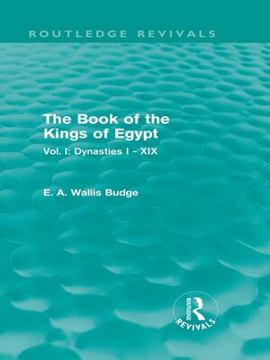 cover image of The Book of the Kings of Egypt (Routledge Revivals)